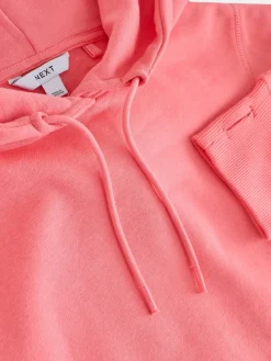 Next Bright Pink Relaxed Fit Longline Hoodie Sale