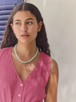 Next Bright Pink/Red Belted Summer Playsuit Hot