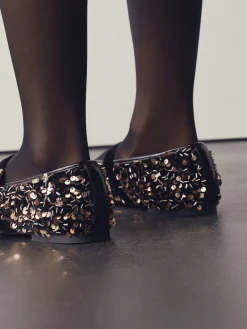 Next Forever Comfort® Embellished Sequin Mary Jane Shoes Bronze Sale