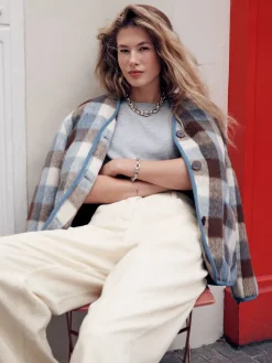 Next Brown and Blue Checked Jacket Clearance