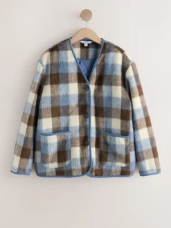 Next Brown and Blue Checked Jacket Clearance