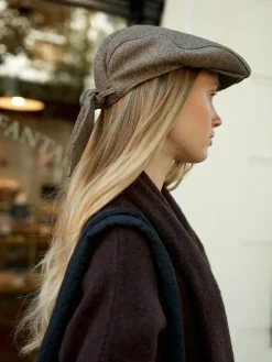 Next Brown Bow Back Flat Cap Best