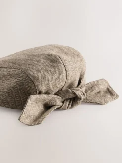 Next Brown Bow Back Flat Cap Best