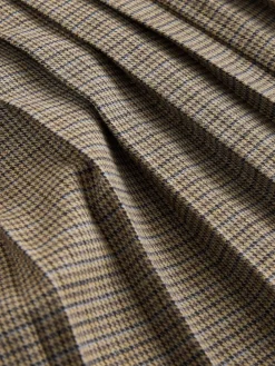 Next Pleated Pull On Mini Skirt Brown Check Clearance