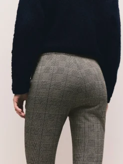 Next Ponte Leggings Brown Check