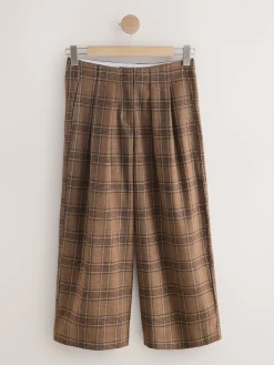 Next Brown Check Smart Culottes Sale