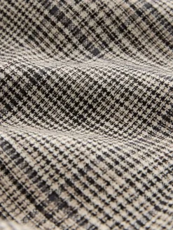 Next Brown N.Premium Check Linen Rich Single Breasted Blazer