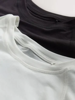 Next Brown/Cream Active Crew Neck Short Sleeve T-Shirts 2 Pack