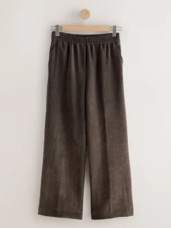 Next Brown/Khaki Wide Leg Soft Cord Trousers 2 Pack Best