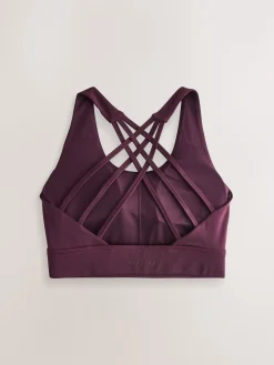 Next Burgundy Red Active Cross Back Sports Bra Online
