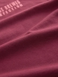 Next Burgundy Red Cotton Short Sleeve Pyjamas