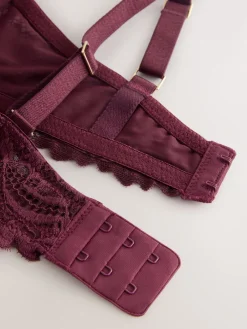 Next Burgundy Red DD+ Non Pad Plunge Lace Ultimate Comfort Bra Hot