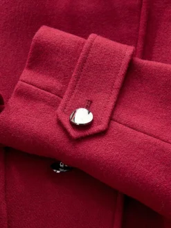 Next Formal Funnel Neck Coat Burgundy Red Online