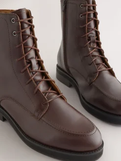 Next Forever Comfort® Lace-Up Ankle Boots Burgundy Red Leather Sale