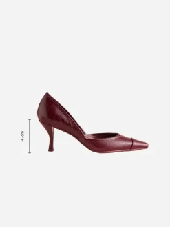 Next Tabitha Simmons x Mary Grace Leather Chisel Toe Court Heels Burgundy Red Leather Best