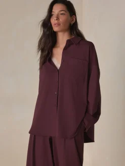 Next N. Premium Shirt Burgundy Red Hot