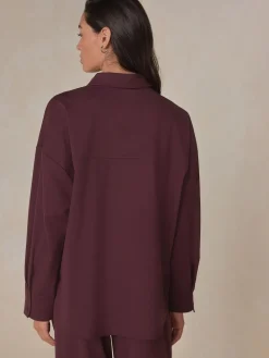 Next N. Premium Shirt Burgundy Red Hot