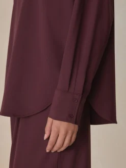 Next N. Premium Shirt Burgundy Red Hot