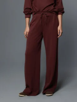Next Premium Wide Leg Jersey Joggers Burgundy Red Best