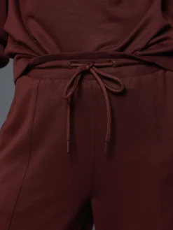 Next Premium Wide Leg Jersey Joggers Burgundy Red Best