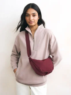 Next Sling Cross Body Bag Burgundy Red Clearance