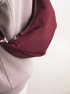 Next Sling Cross Body Bag Burgundy Red Clearance