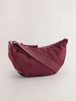 Next Sling Cross Body Bag Burgundy Red Clearance