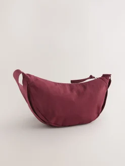 Next Sling Cross Body Bag Burgundy Red Clearance