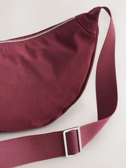 Next Sling Cross Body Bag Burgundy Red Clearance