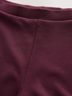 Next Burgundy Red Wide Leg Compact Trousers New