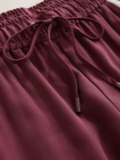 Next Wide Leg Side Stripe Trousers Burgundy Red Best