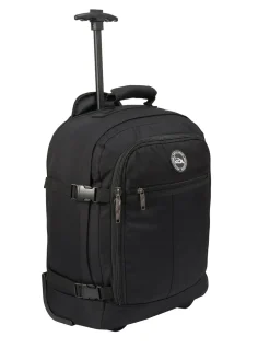 Cabin Max Metz Underseat Hybrid 30 Litre Trolley Bag and Backpack Dark Black New