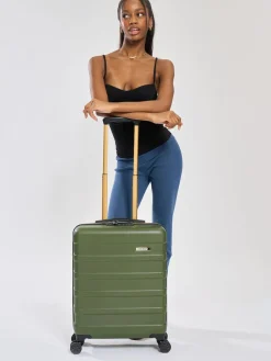 Cabin Max Light Green Anode 40L ABS Cabin Carry On Hand 55x40x20cm Luggage