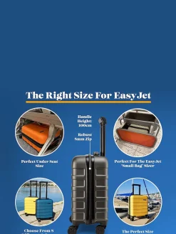 Cabin Max Rose Gold Anode 30L Underseat Hand Luggage Cabin Case for EasyJet 45x36x20cm Best