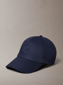 Calvin Klein Monogram Shine Embroidery Moire Cap Blue Online