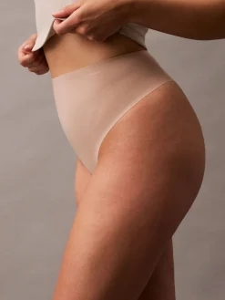 Calvin Klein Natural Sculpted Shapewear Thong - Stay Put Mesh Clearance