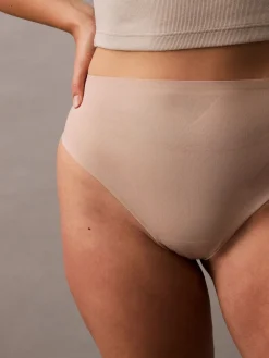 Calvin Klein Natural Sculpted Shapewear Thong - Stay Put Mesh Clearance