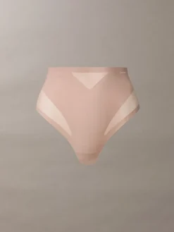 Calvin Klein Natural Sculpted Shapewear Thong - Stay Put Mesh Clearance