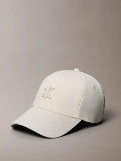 Calvin Klein Monogram Shine Embroidery Moire Cap White Sale
