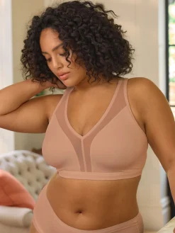 Next B-H Total Support Non Wire Ultimate Comfort Bra Caramel Nude Hot