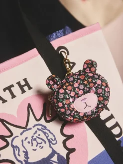 Cath Kidston Bear Clip On Purse Black Folding Star Ditsy Hot