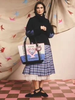 Cath Kidston Bear Clip On Purse Black Folding Star Ditsy Hot