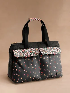 Cath Kidston Black Folding Star Ditsy Padded Tech Case Bag New