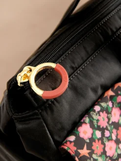 Cath Kidston Black Folding Star Ditsy Padded Tech Case Bag New