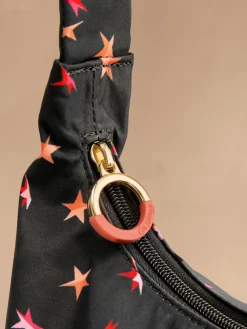 Cath Kidston Sling Cross-Body Bag Black Folding Star Ditsy Hot