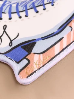 Cath Kidston Blue/White Ice Skating Mirror Charm Bag