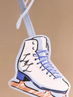 Cath Kidston Blue/White Ice Skating Mirror Charm Bag