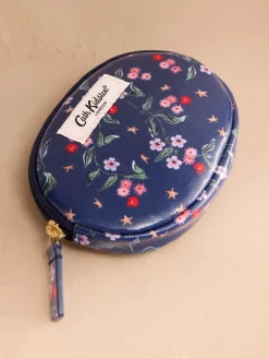 Cath Kidston Navy Star Sprig Round Pocket Purse Sale