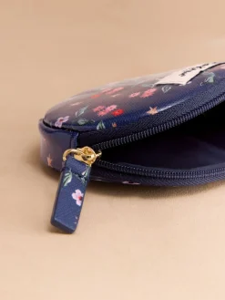 Cath Kidston Navy Star Sprig Round Pocket Purse Sale