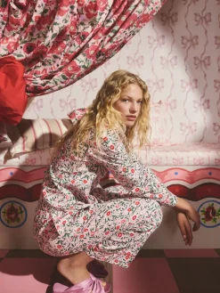 Cath Kidston Pink Kisses Button Through Pyjamas